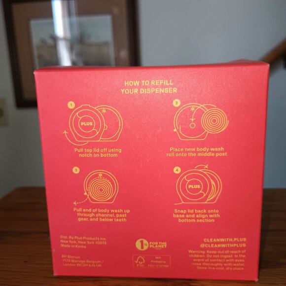 NEW Plus Body Wash Roll Dispenser + 5 Refill Pack Citrus + Neroli (Lot of 6) - Picture 4 of 8